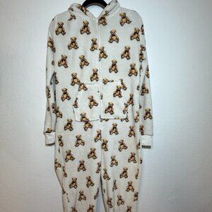Nostalgic Unisex Teddy Bear Onepiece (M) Adult size.